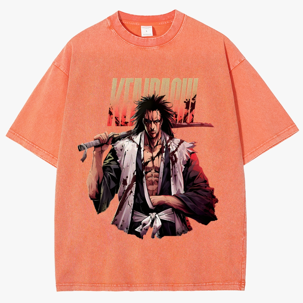 Bleach Anime Unisex Fit Washed T-Shirt