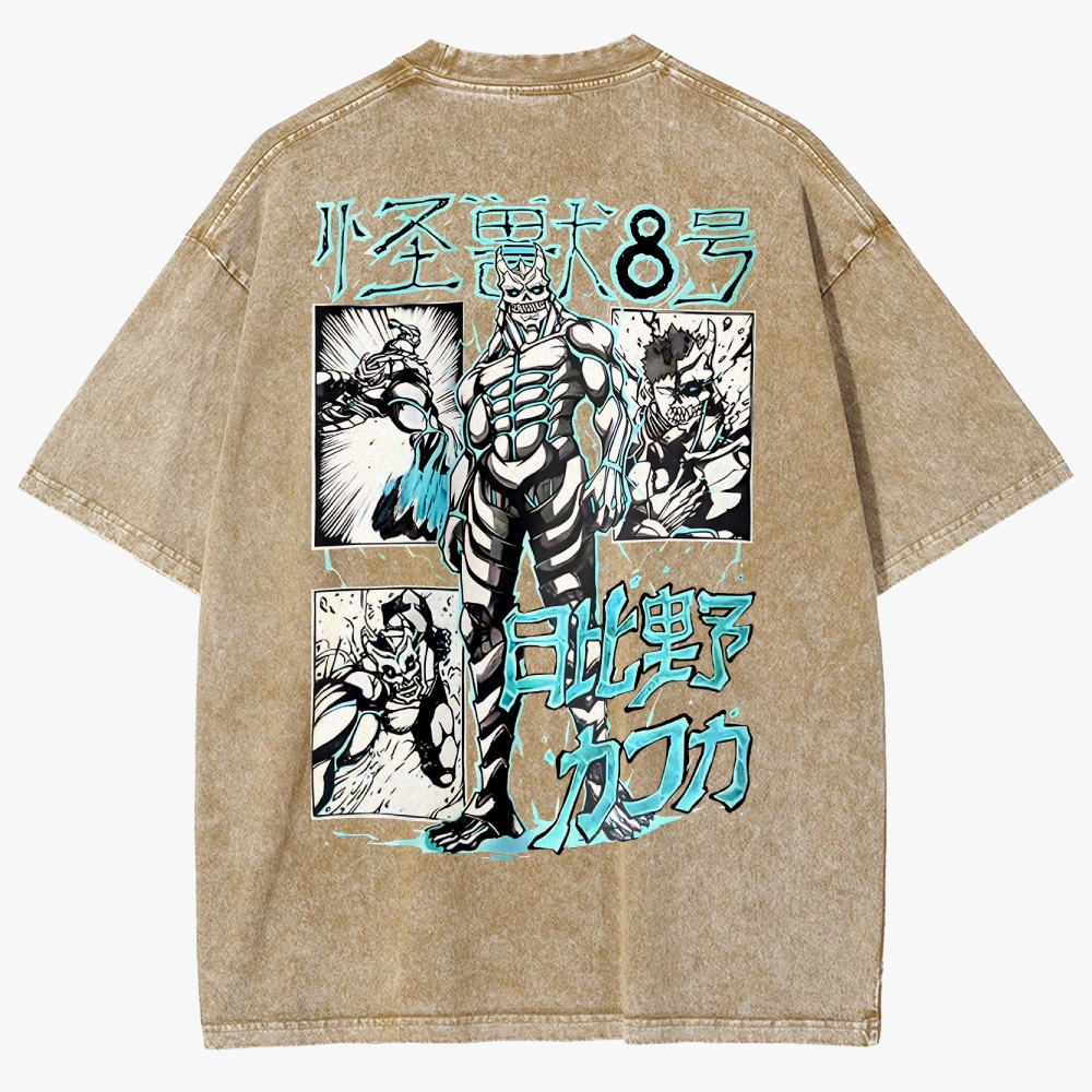KaiJu no.8  Unisex Fit Washed T-Shirt