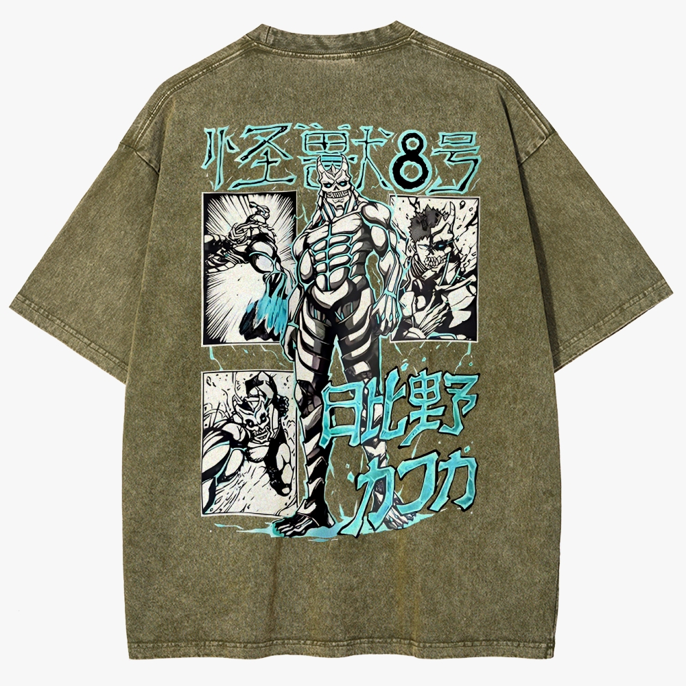 KaiJu no.8  Unisex Fit Washed T-Shirt