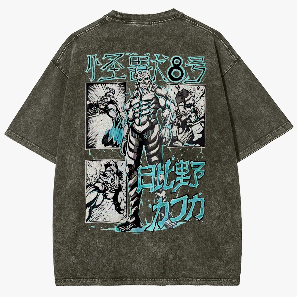 KaiJu no.8  Unisex Fit Washed T-Shirt