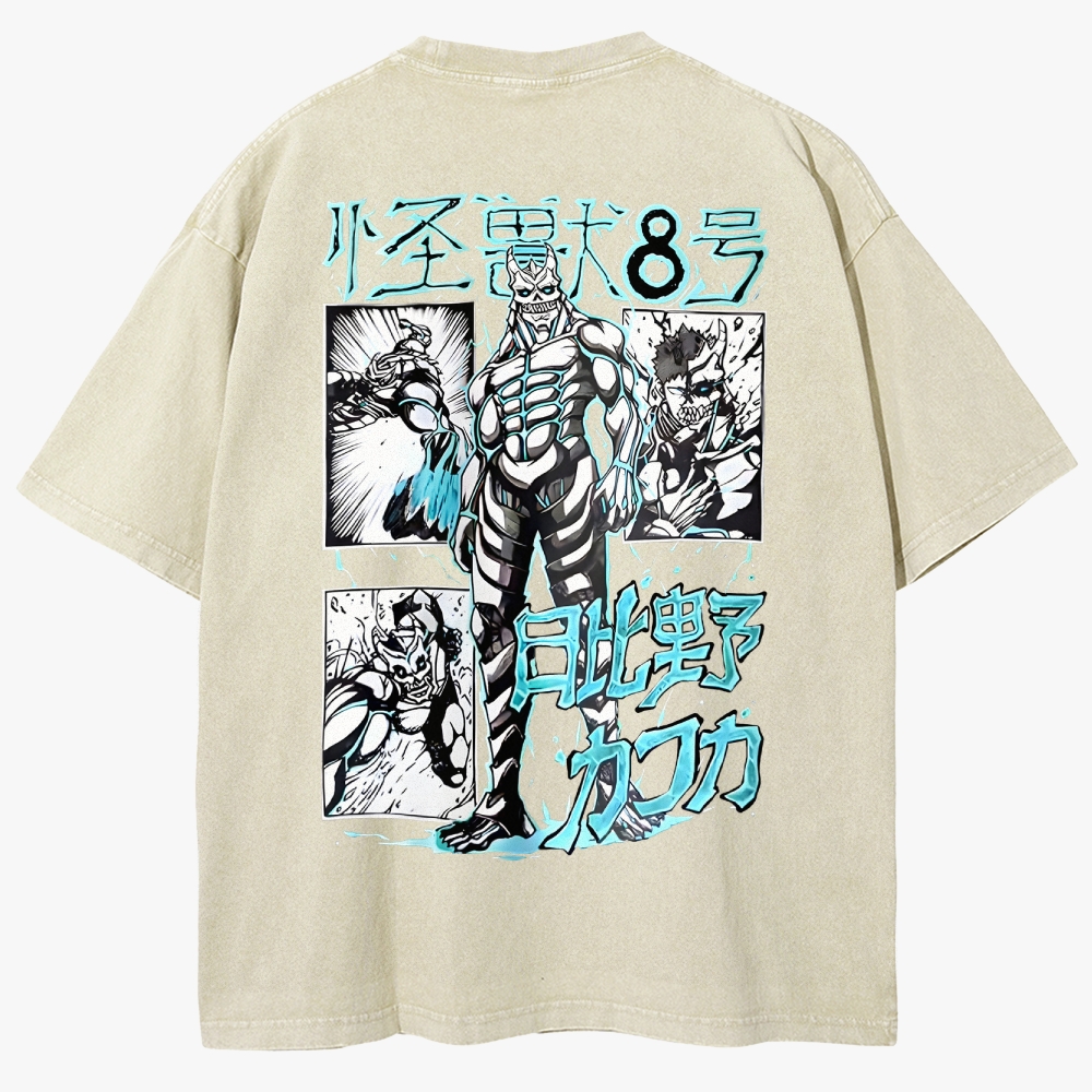 KaiJu no.8  Unisex Fit Washed T-Shirt