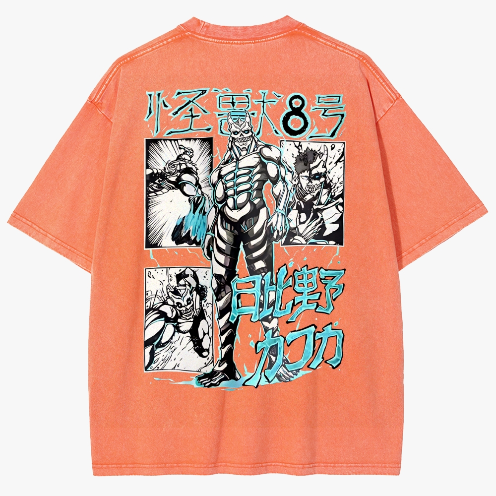 KaiJu no.8  Unisex Fit Washed T-Shirt