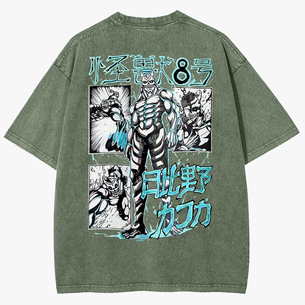 KaiJu no.8  Unisex Fit Washed T-Shirt