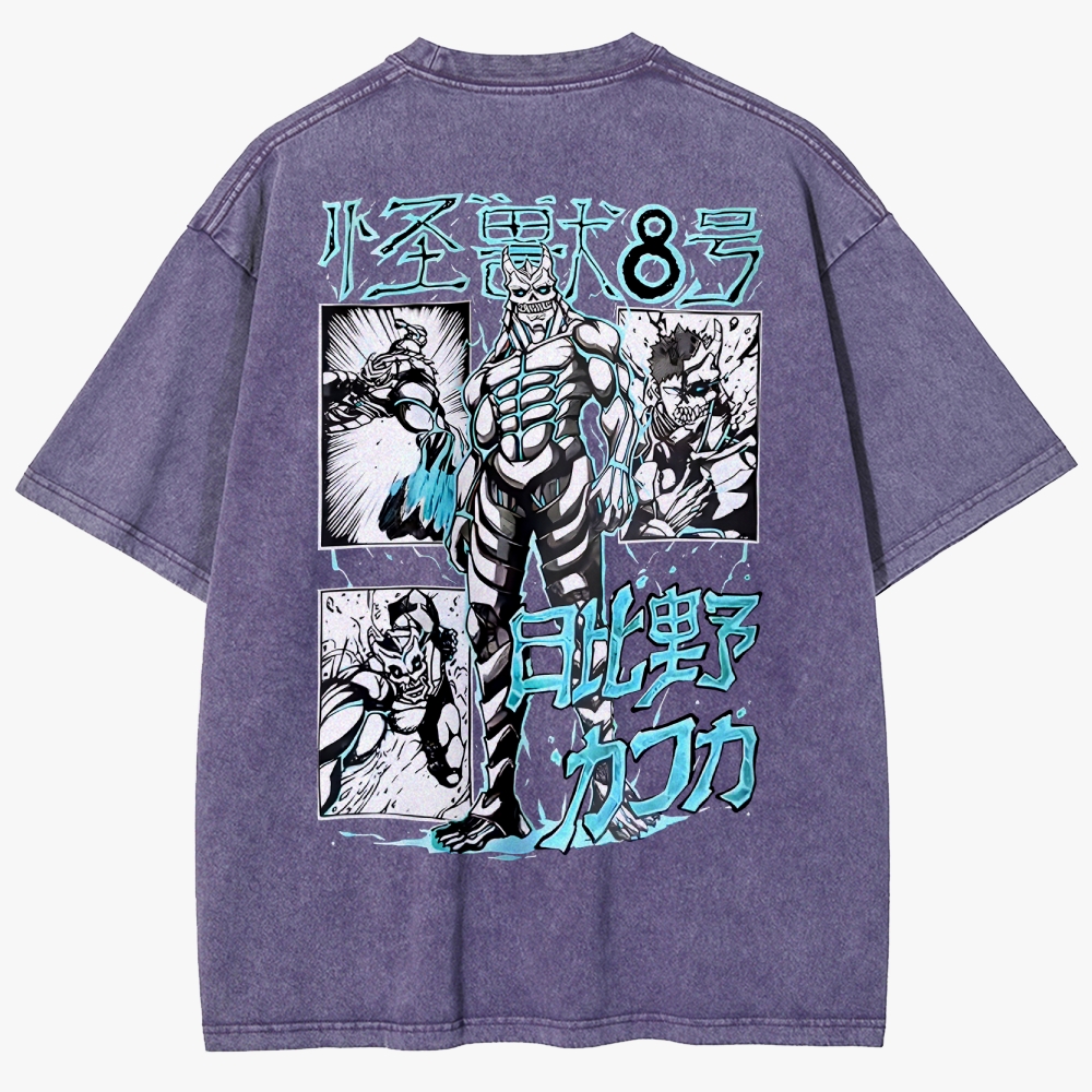 KaiJu no.8  Unisex Fit Washed T-Shirt