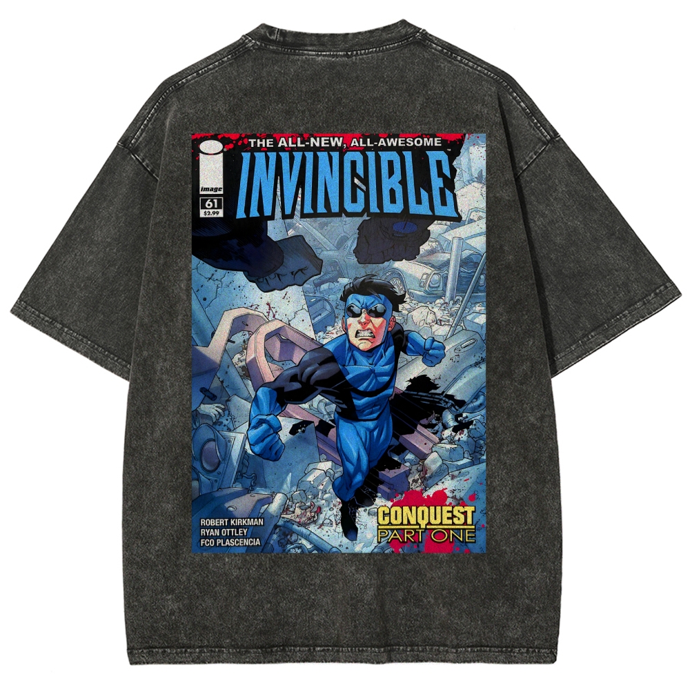 Invincible Unisex Fit Washed T-Shirt 2508016301