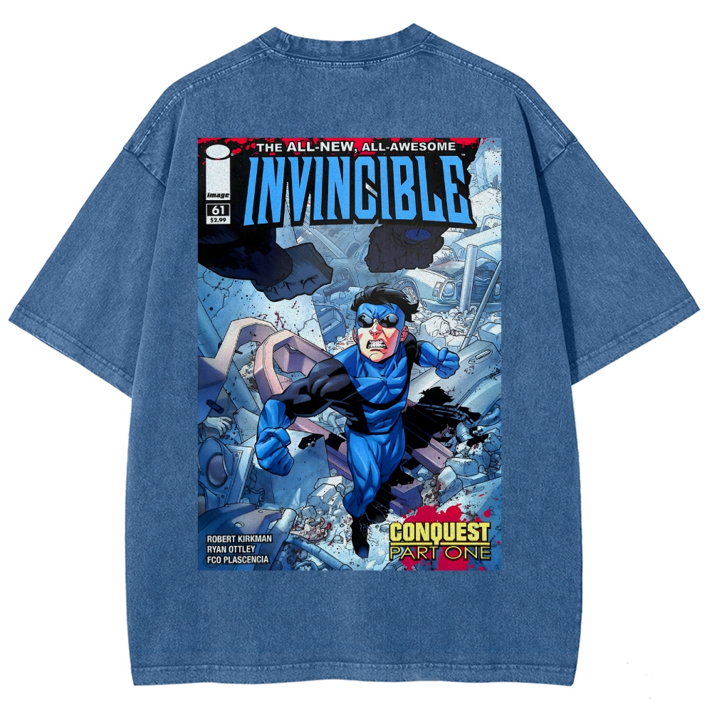 Invincible Unisex Fit Washed T-Shirt 2508016301