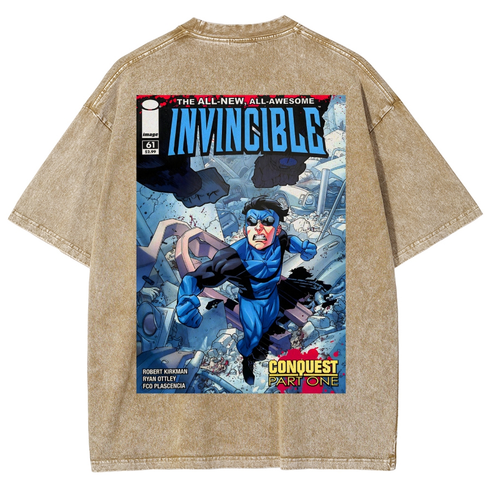 Invincible Unisex Fit Washed T-Shirt 2508016301