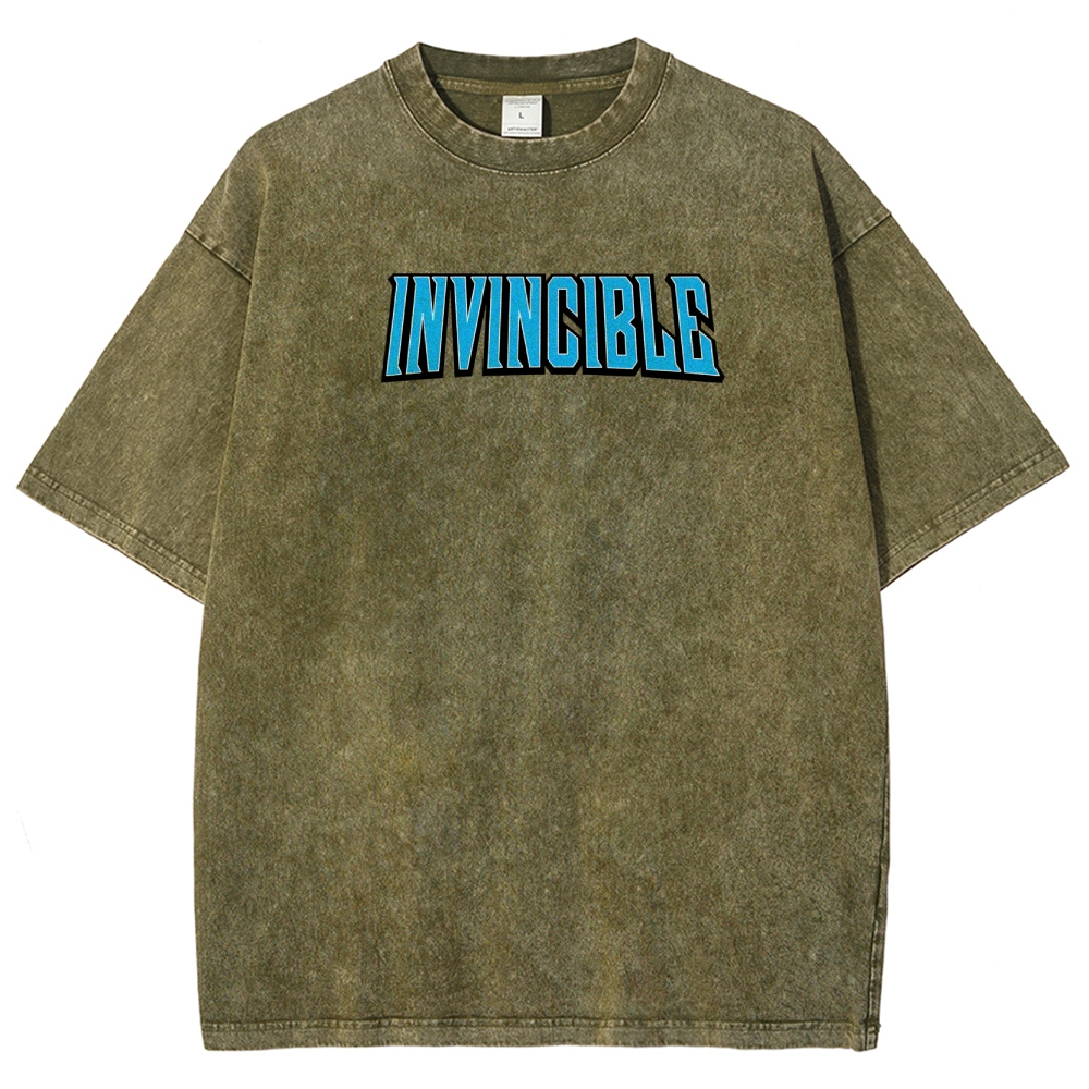Invincible Unisex Fit Washed T-Shirt 2508016301