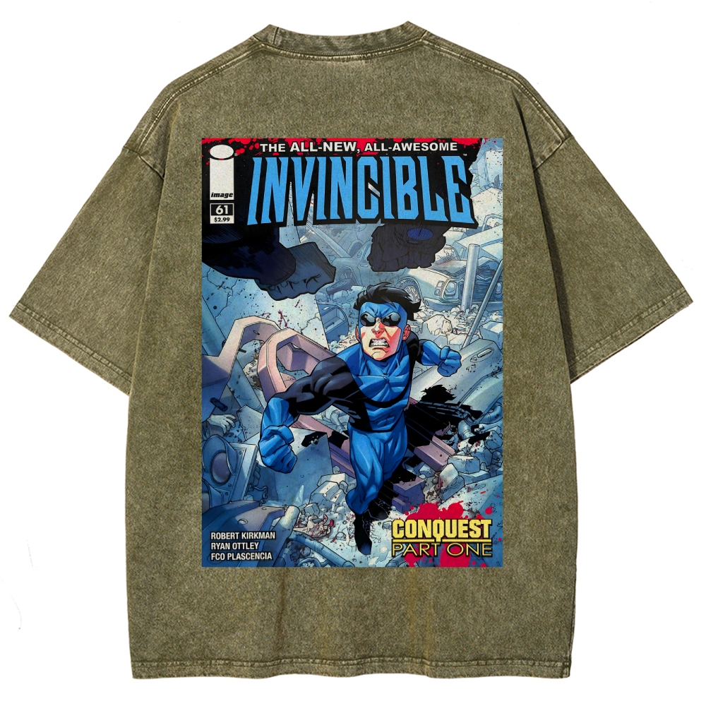 Invincible Unisex Fit Washed T-Shirt 2508016301