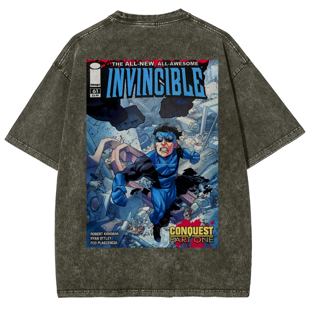 Invincible Unisex Fit Washed T-Shirt 2508016301