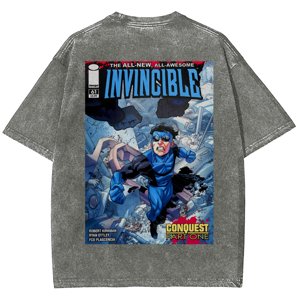 Invincible Unisex Fit Washed T-Shirt 2508016301