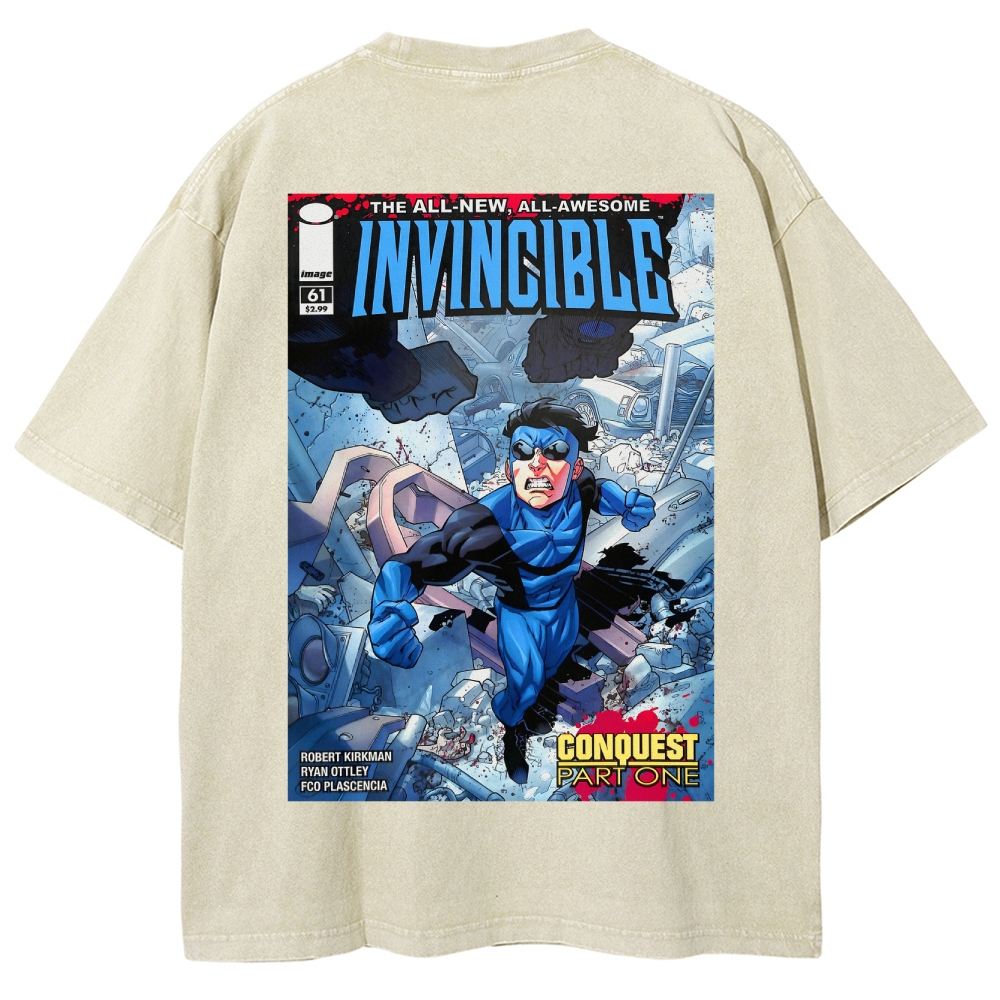Invincible Unisex Fit Washed T-Shirt 2508016301