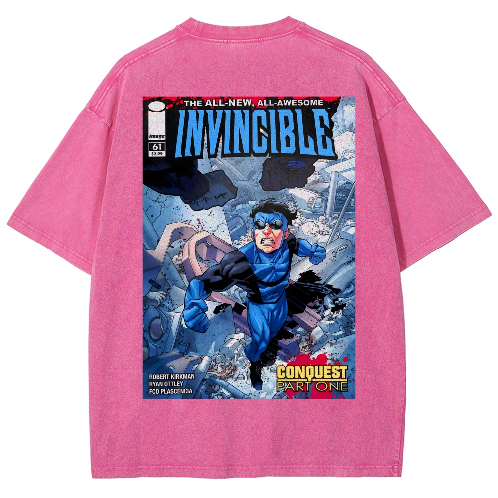 Invincible Unisex Fit Washed T-Shirt 2508016301