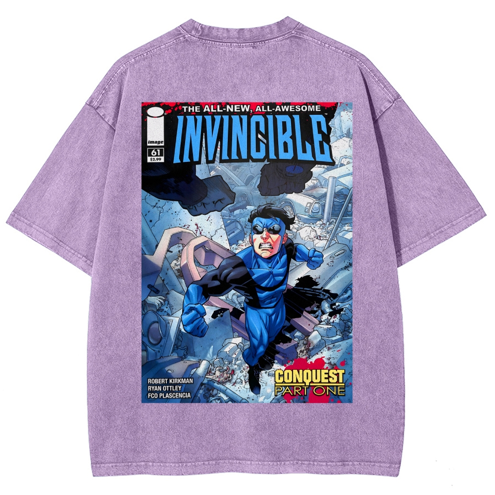 Invincible Unisex Fit Washed T-Shirt 2508016301