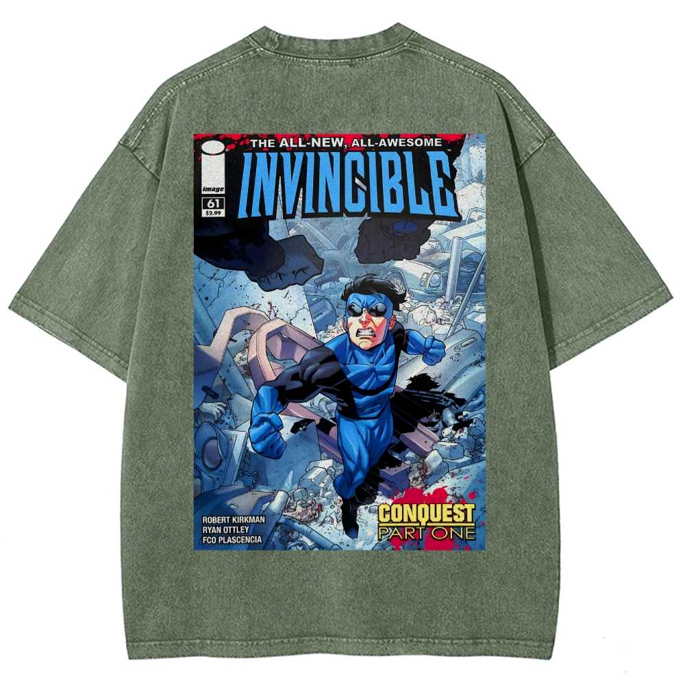 Invincible Unisex Fit Washed T-Shirt 2508016301