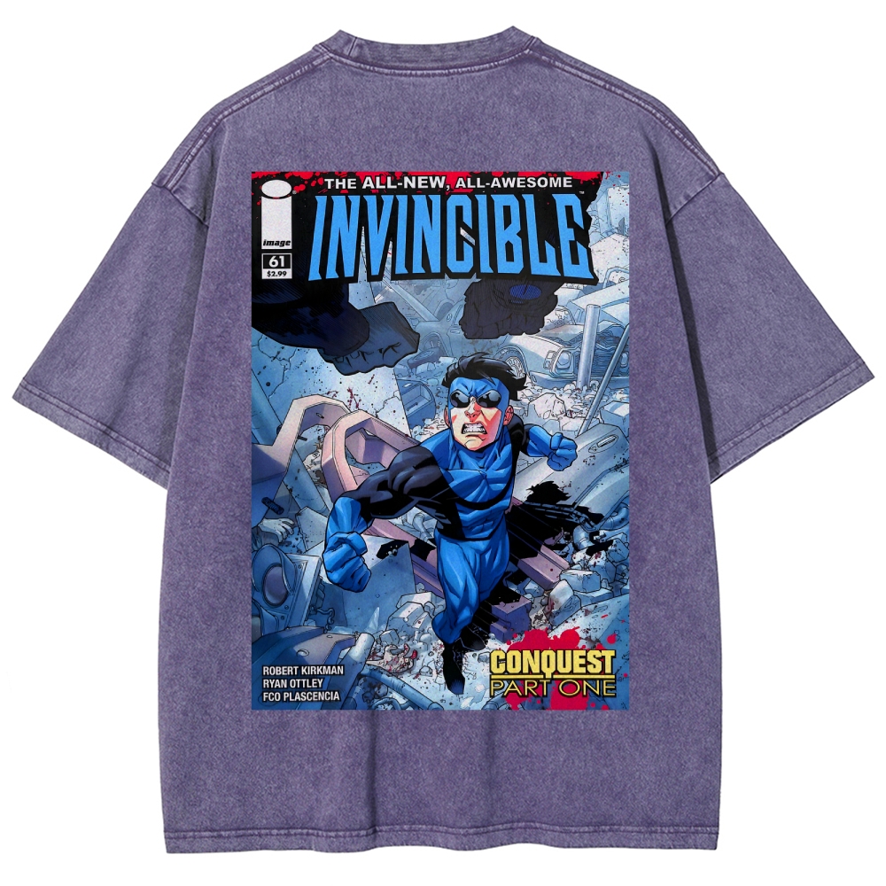 Invincible Unisex Fit Washed T-Shirt 2508016301