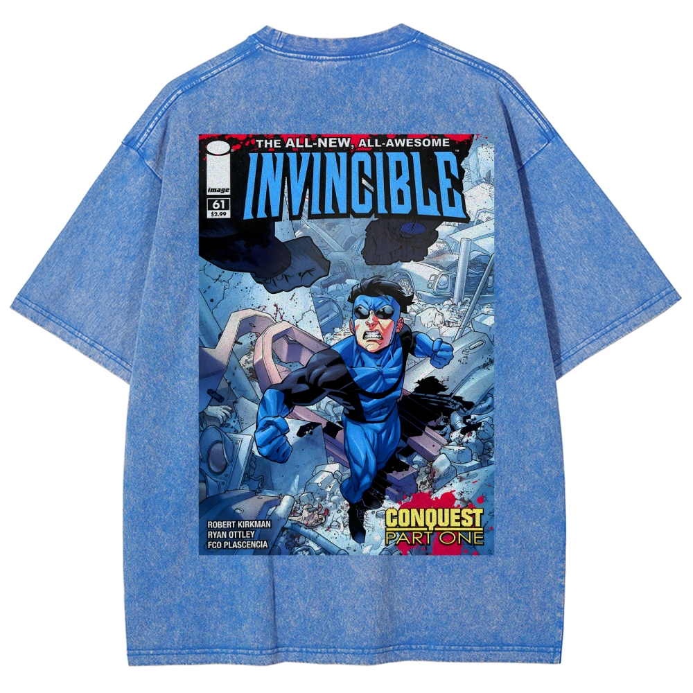 Invincible Unisex Fit Washed T-Shirt 2508016301