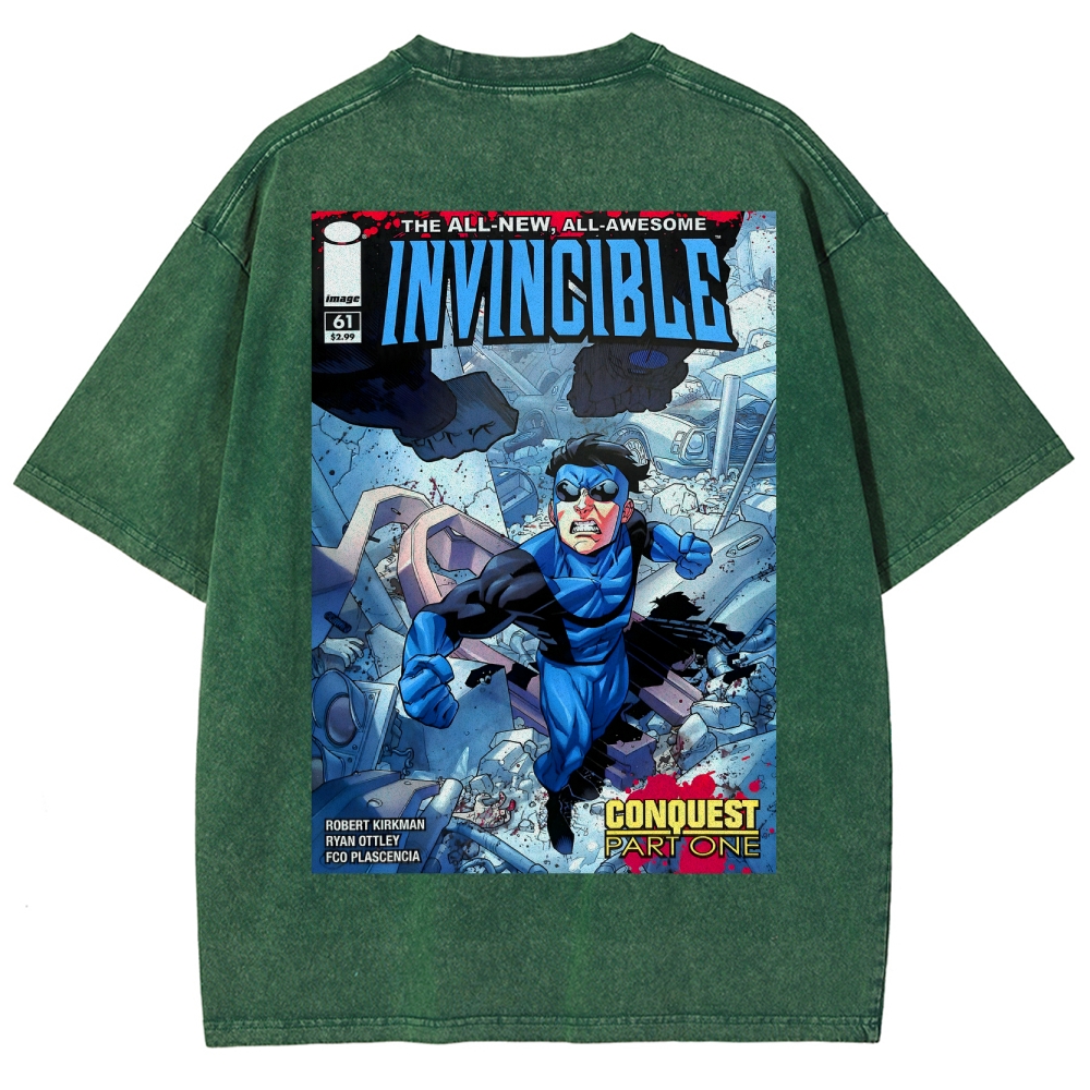 Invincible Unisex Fit Washed T-Shirt 2508016301