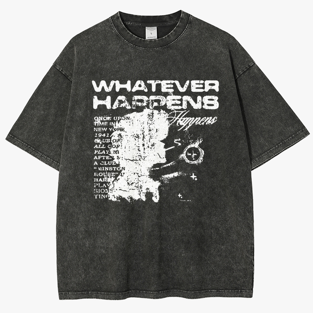 Cowboy Bepop 'Happens' Unisex Fit Washed T-Shirt