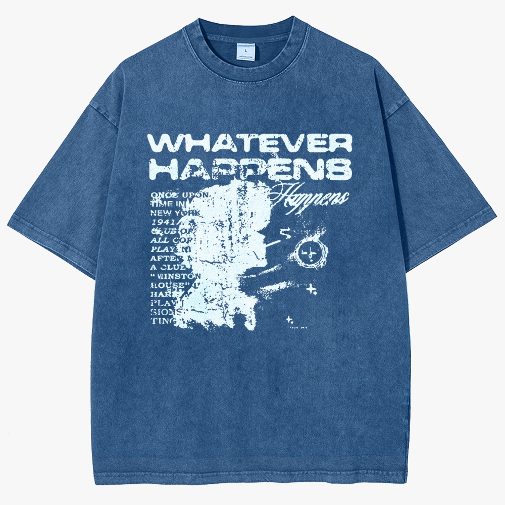 Cowboy Bepop 'Happens' Unisex Fit Washed T-Shirt