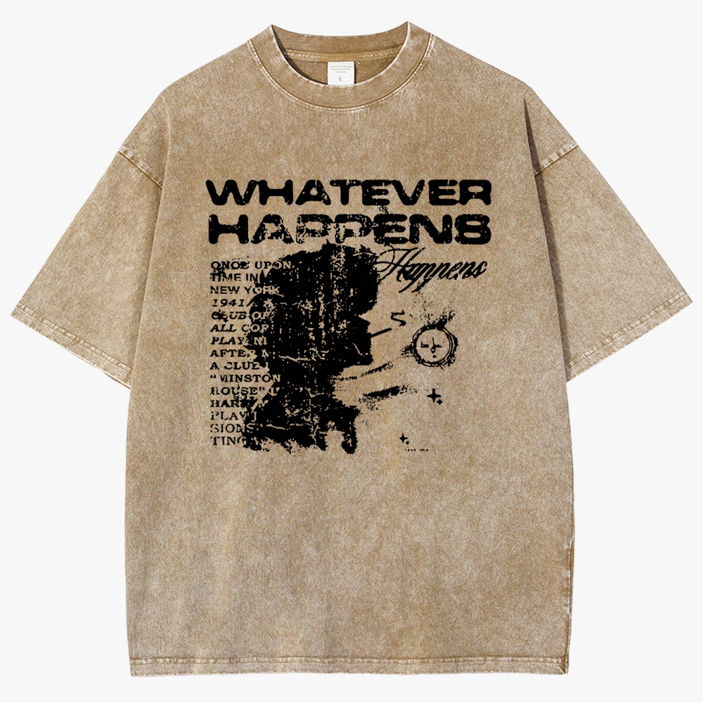 Cowboy Bepop 'Happens' Unisex Fit Washed T-Shirt