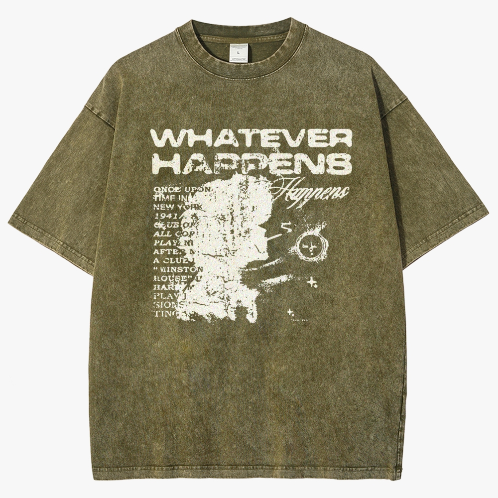 Cowboy Bepop 'Happens' Unisex Fit Washed T-Shirt
