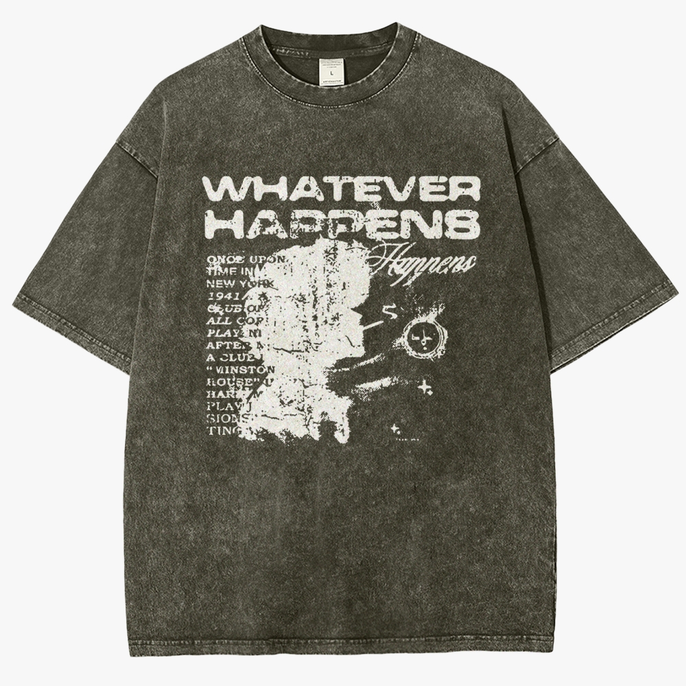 Cowboy Bepop 'Happens' Unisex Fit Washed T-Shirt