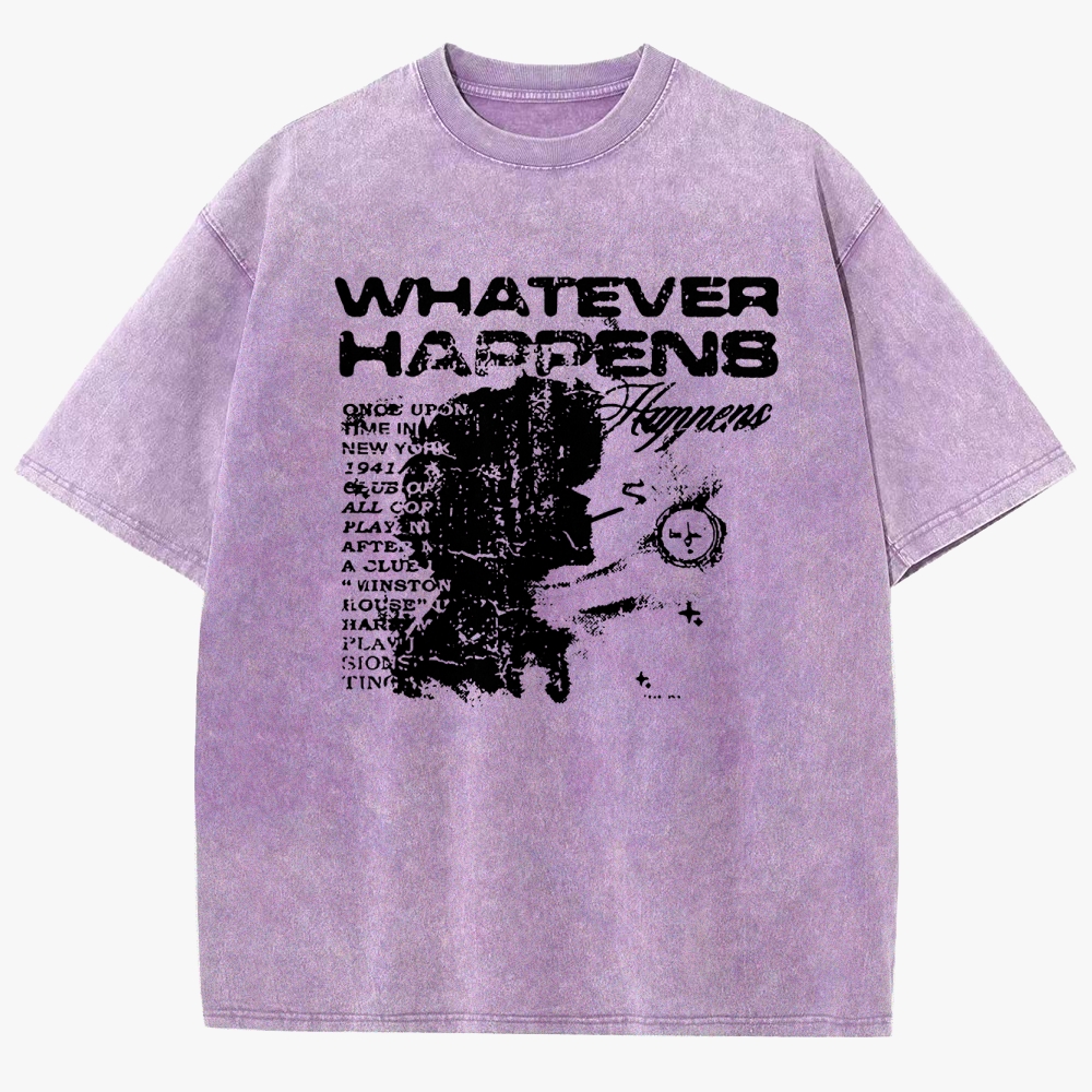 Cowboy Bepop 'Happens' Unisex Fit Washed T-Shirt