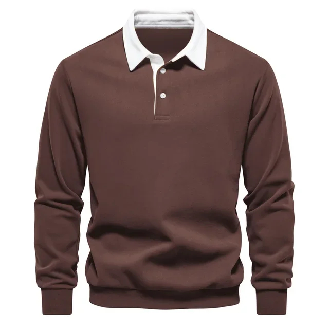 Men's Lightweight and Comfortable Cashmere Business Polo Shirt