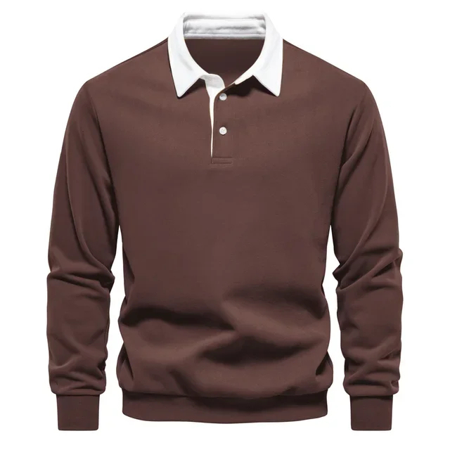Men's Lightweight and Comfortable Cashmere Business Polo Shirt