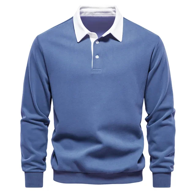 Men's Lightweight and Comfortable Cashmere Business Polo Shirt