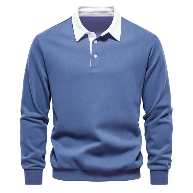 Men's Lightweight and Comfortable Cashmere Business Polo Shirt