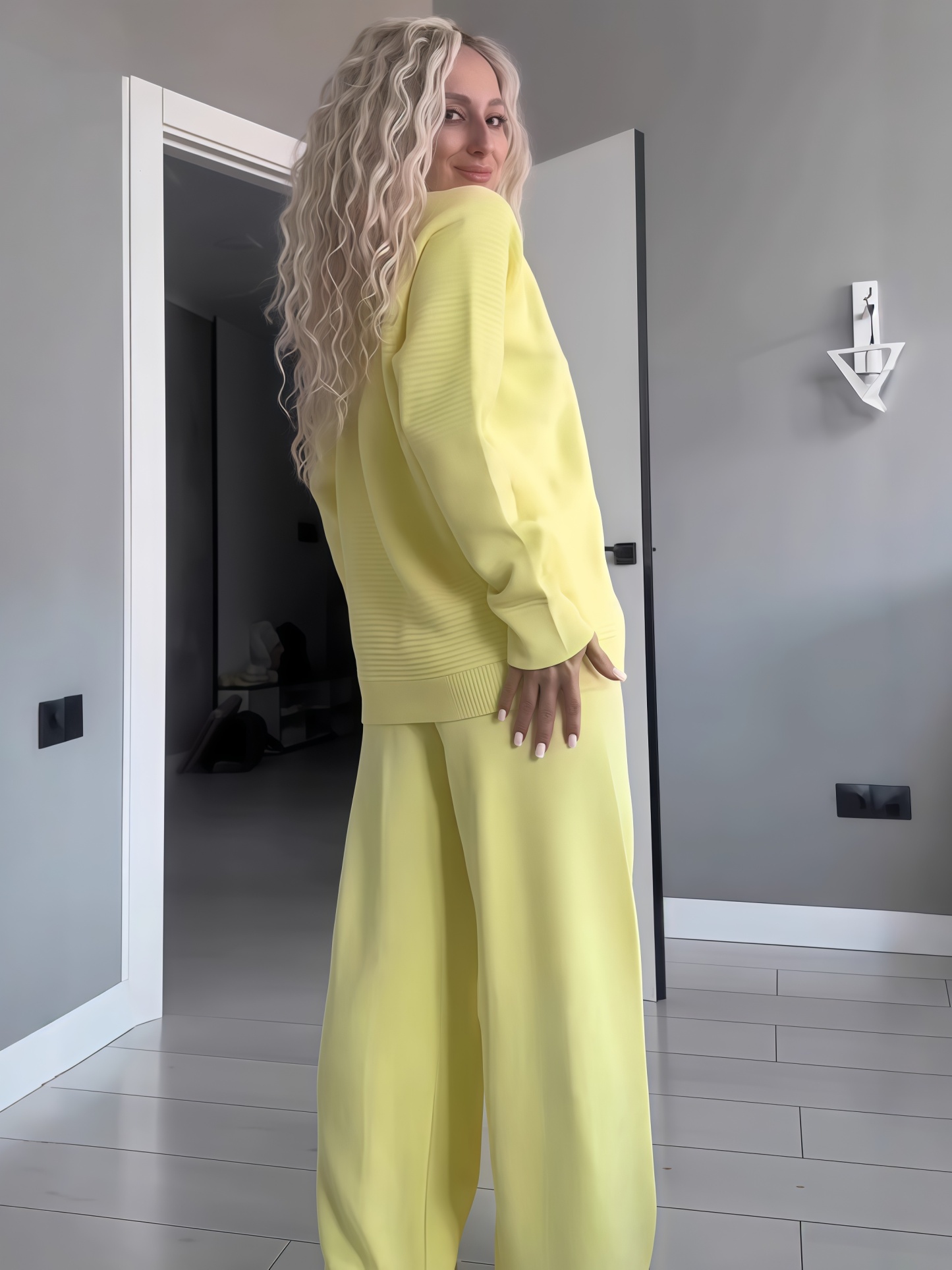 🔥Casual Zip-Up Knit Lounge Two Piece Set (Buy 2 Free Shipping)