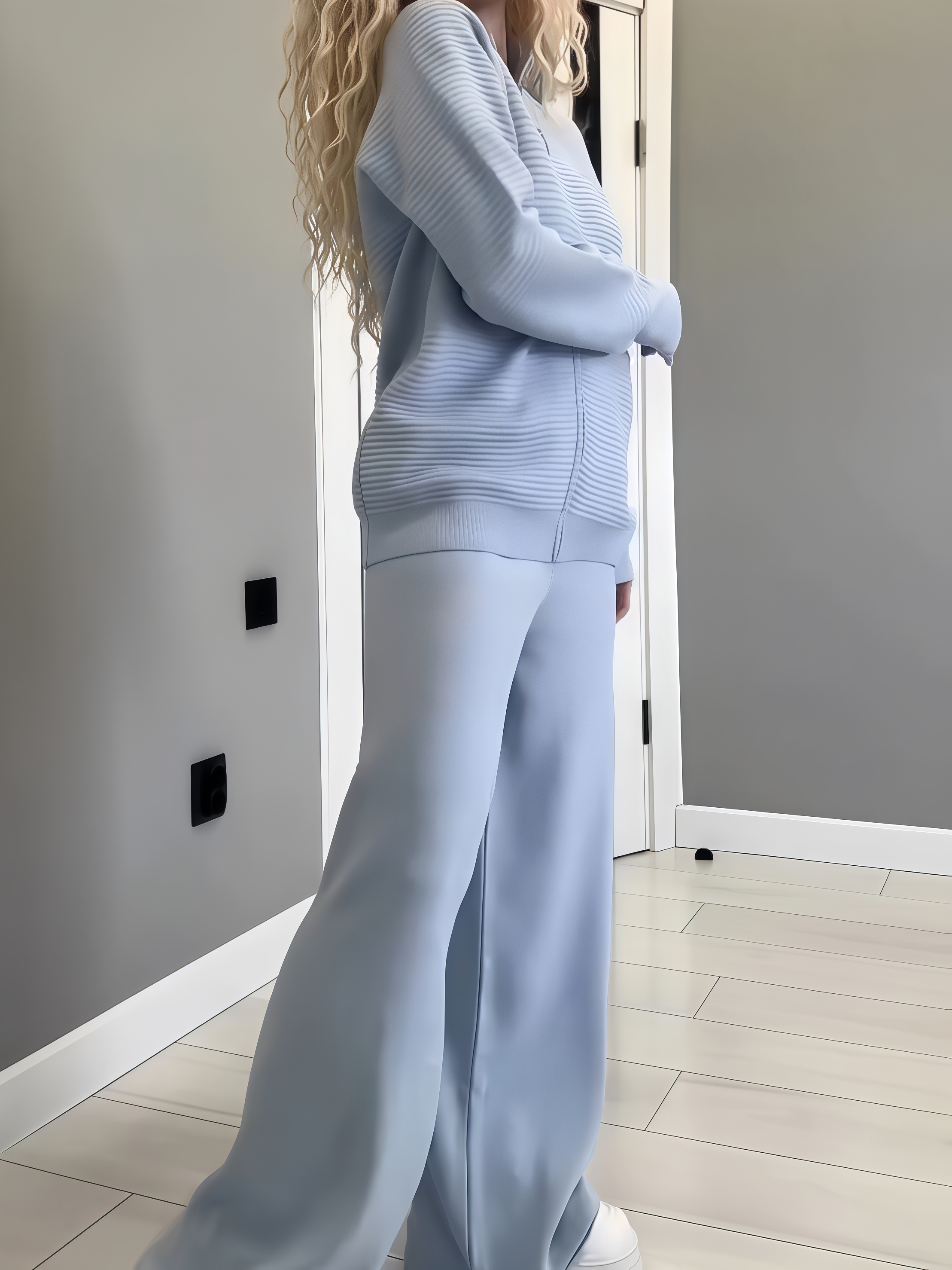 🔥Casual Zip-Up Knit Lounge Two Piece Set (Buy 2 Free Shipping)