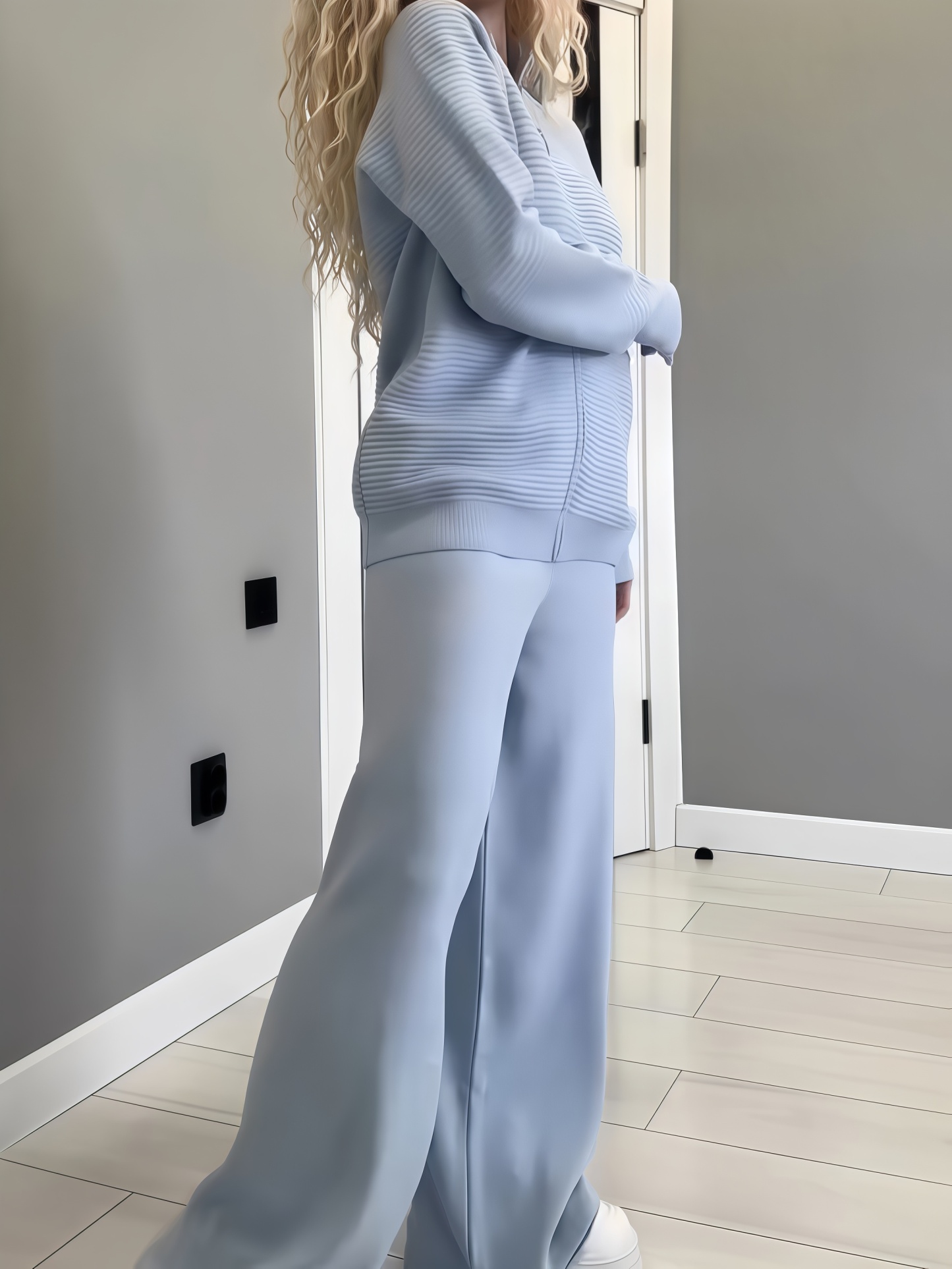 🔥Casual Zip-Up Knit Lounge Two Piece Set (Buy 2 Free Shipping)