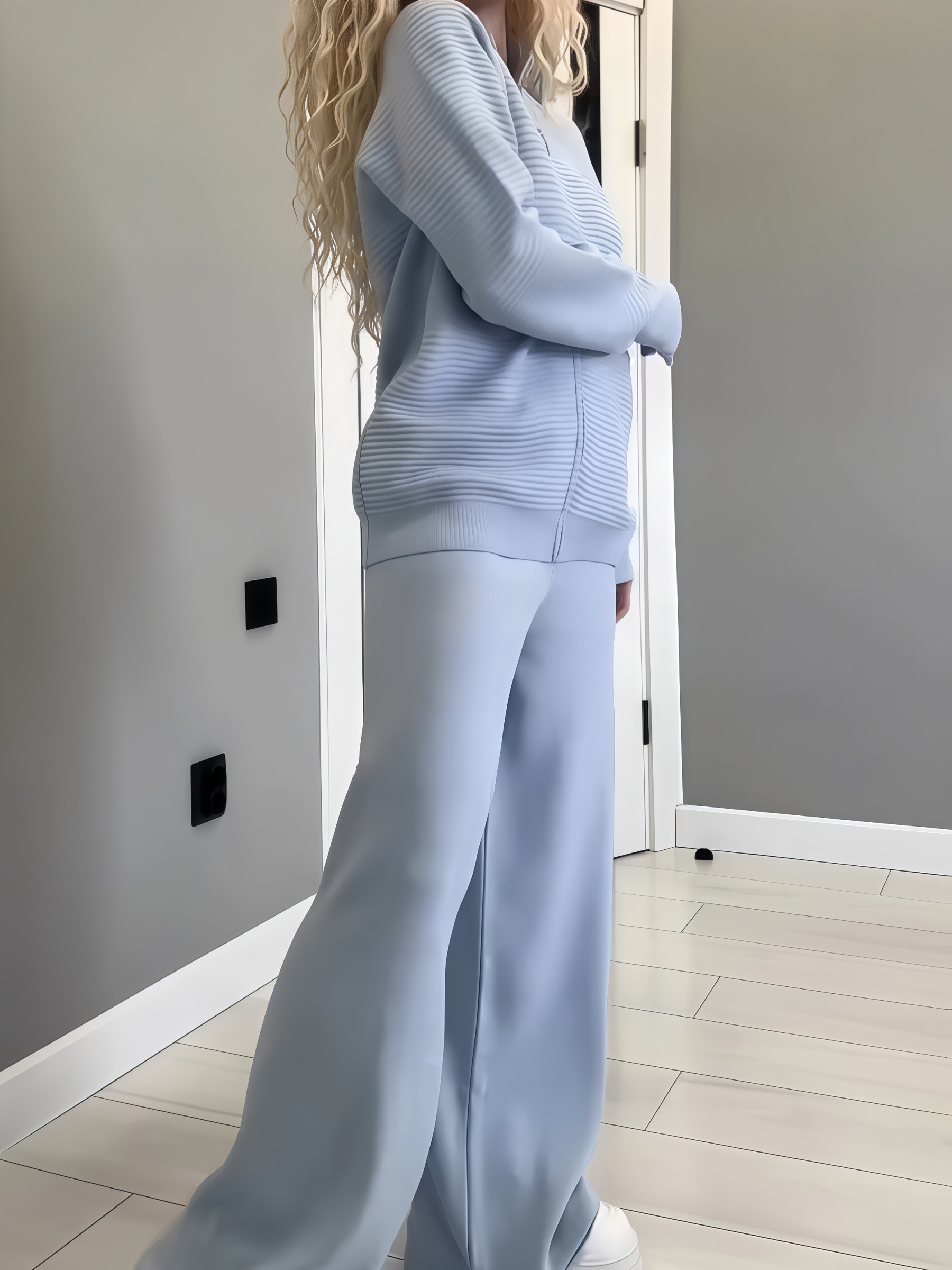 🔥Casual Zip-Up Knit Lounge Two Piece Set (Buy 2 Free Shipping)