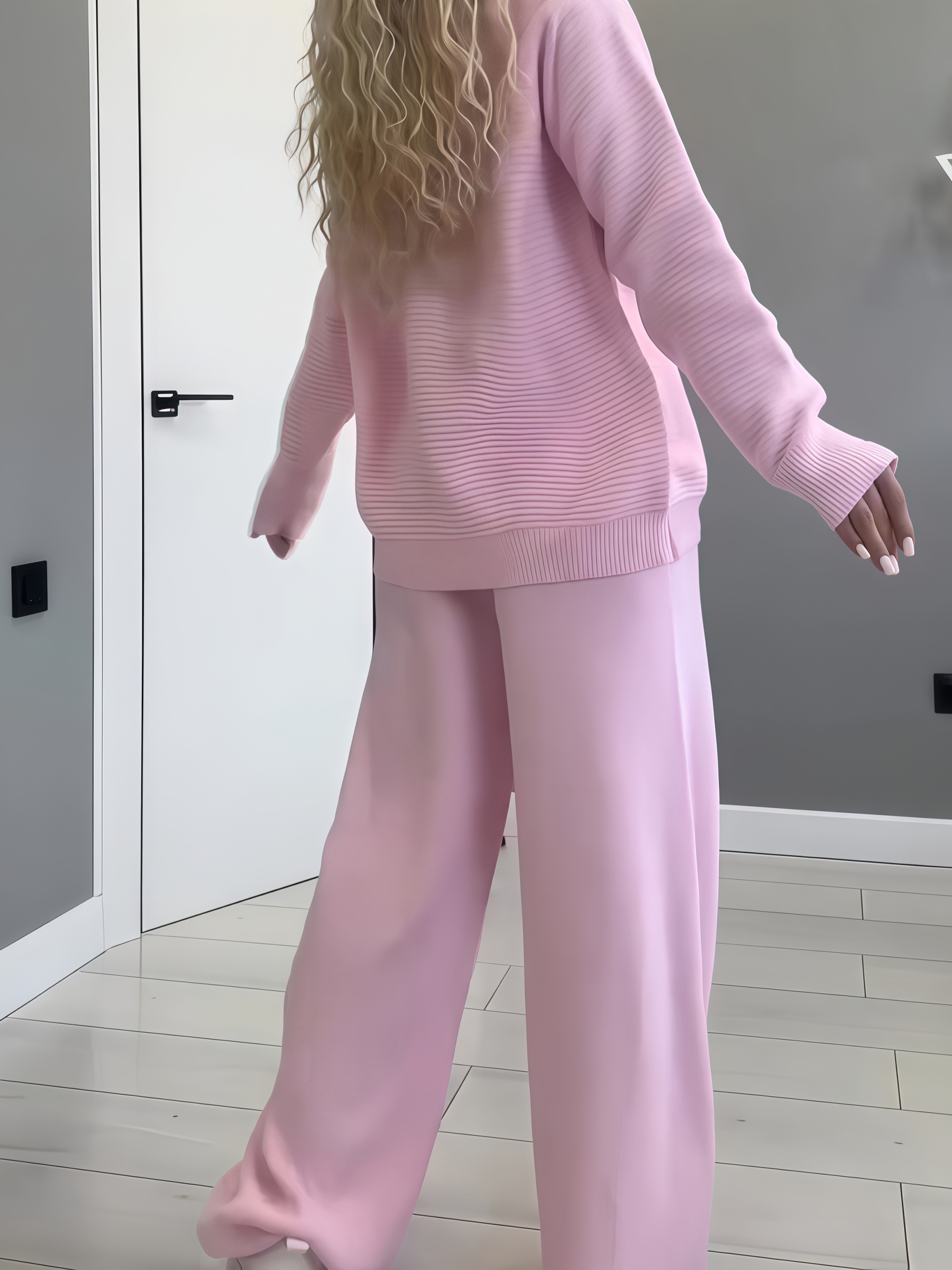 🔥Casual Zip-Up Knit Lounge Two Piece Set (Buy 2 Free Shipping)