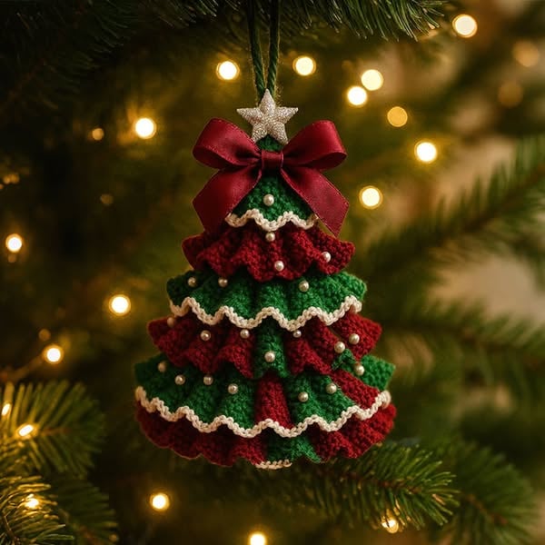 🤚🎁DIY Crochet Christmas Tree Kit – Handmade Holiday Decoration Set