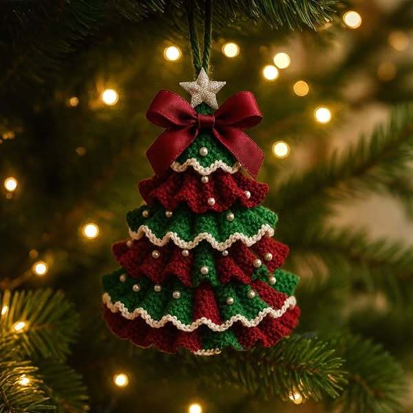 🤚🎁DIY Crochet Christmas Tree Kit – Handmade Holiday Decoration Set