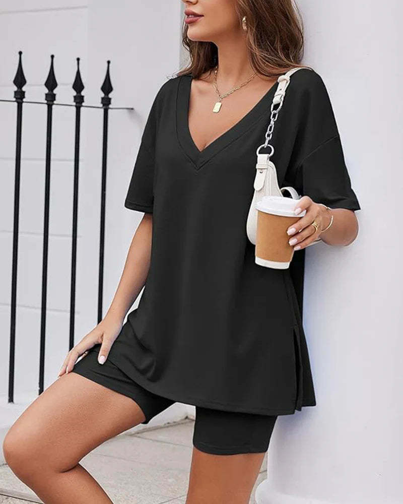 🔥Casual Vibe Comfy Oversized 2-Piece Lounge Set