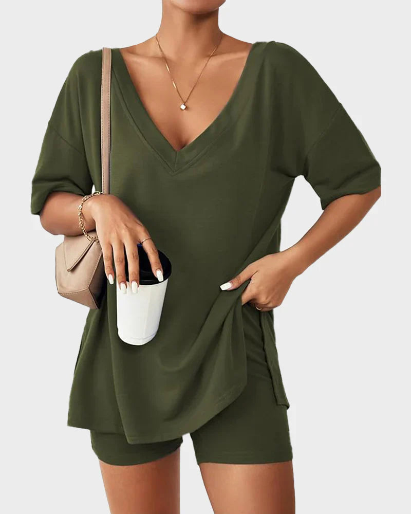 🔥Casual Vibe Comfy Oversized 2-Piece Lounge Set
