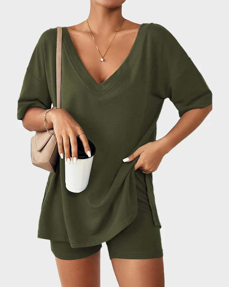 🔥Casual Vibe Comfy Oversized 2-Piece Lounge Set