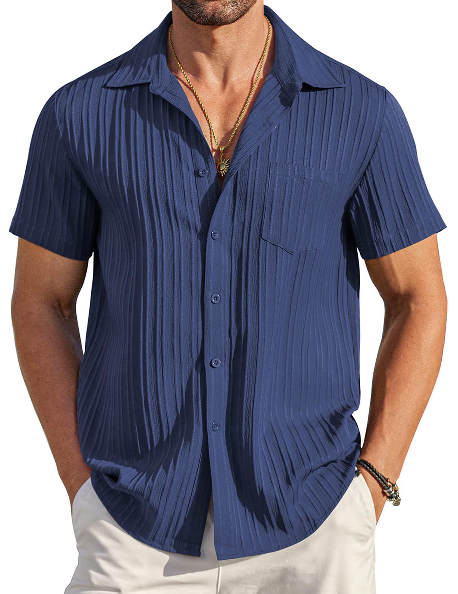 🏆 Limited-Time Flash Sale ⚡ (Buy 1 Get 1 Free) – Selling Fast – 💥 Men's Casual Short-Sleeve Shirt