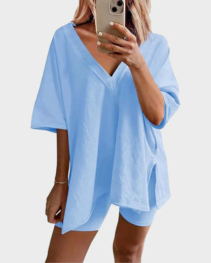 🔥Casual Vibe Comfy Oversized 2-Piece Lounge Set