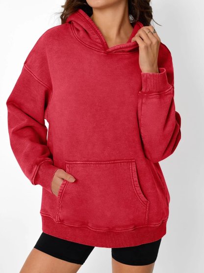 🔥Unisex Casual Oversized Acid Wash Tops Hoodie Pullover