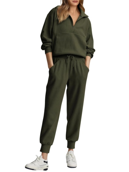 2026 NEW 🔥 Women's Cotton Two-Piece Oversized Drawstring Sweatshirt Wide Leg Sweatpants Casual Set