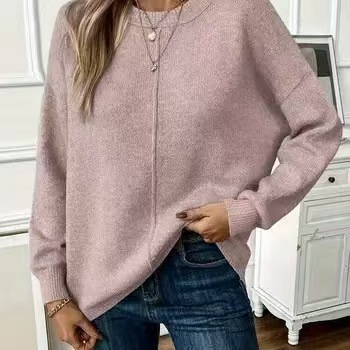 ⏰Last Day! 46% OFF-Exposed Seam Crewneck Sweater