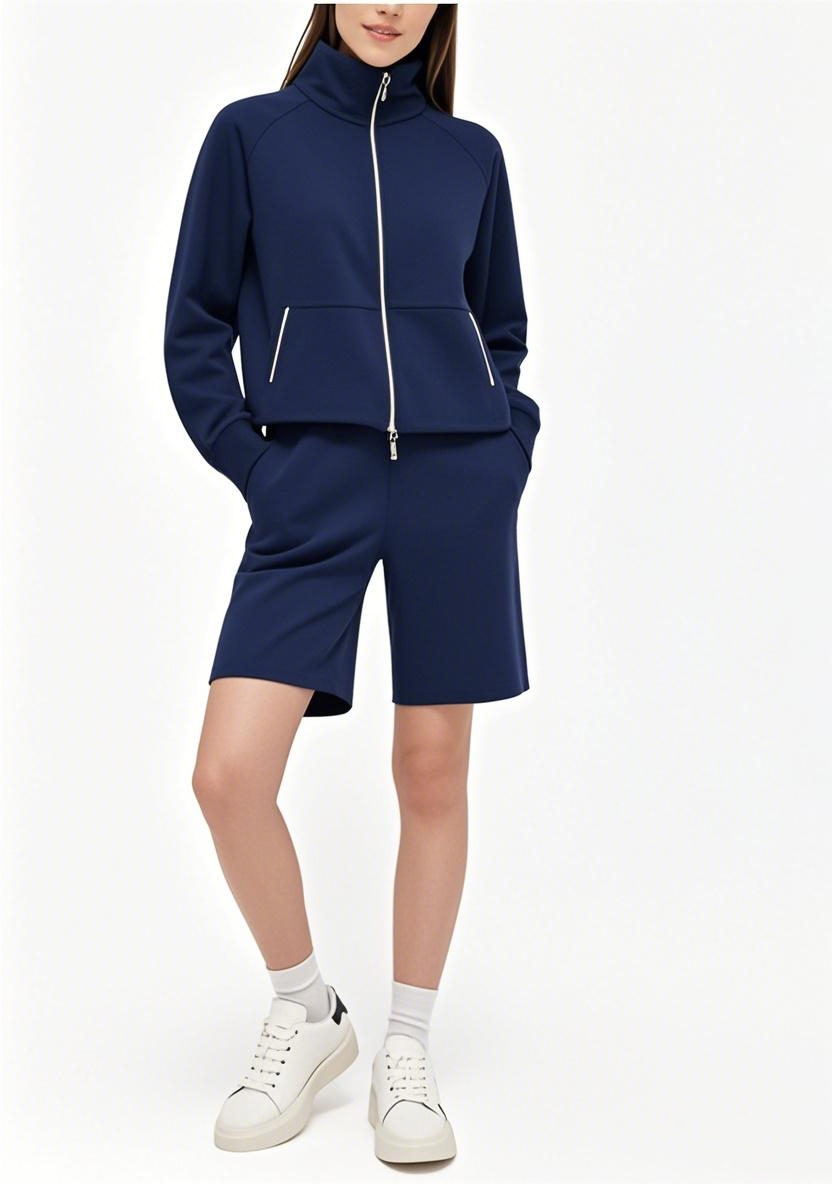 New Arrival 2025 SS All - American Full - Zip Multifunctional Long - sleeve Shorts Outfit