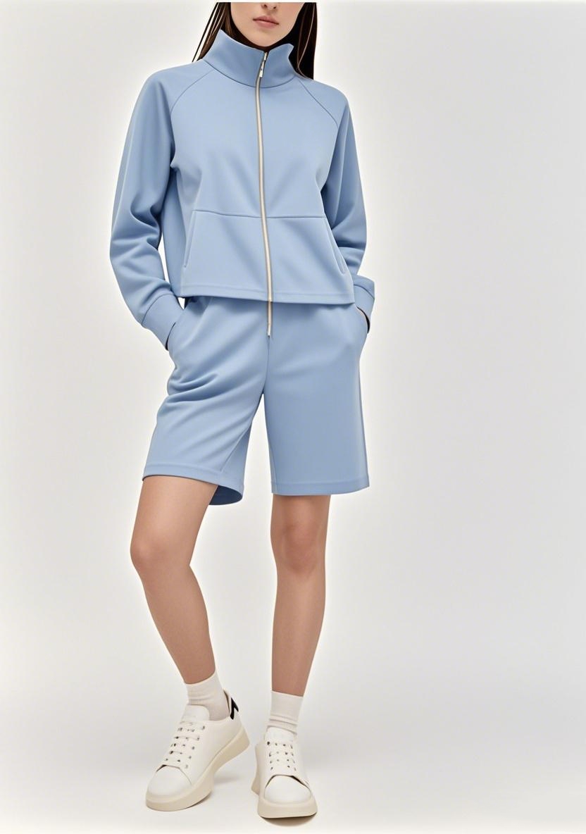 New Arrival 2025 SS All - American Full - Zip Multifunctional Long - sleeve Shorts Outfit