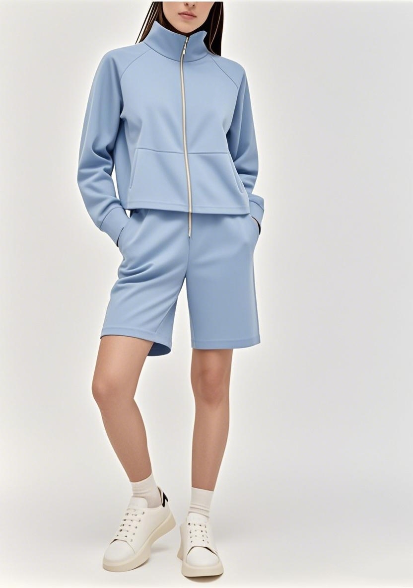 New Arrival 2025 SS All - American Full - Zip Multifunctional Long - sleeve Shorts Outfit